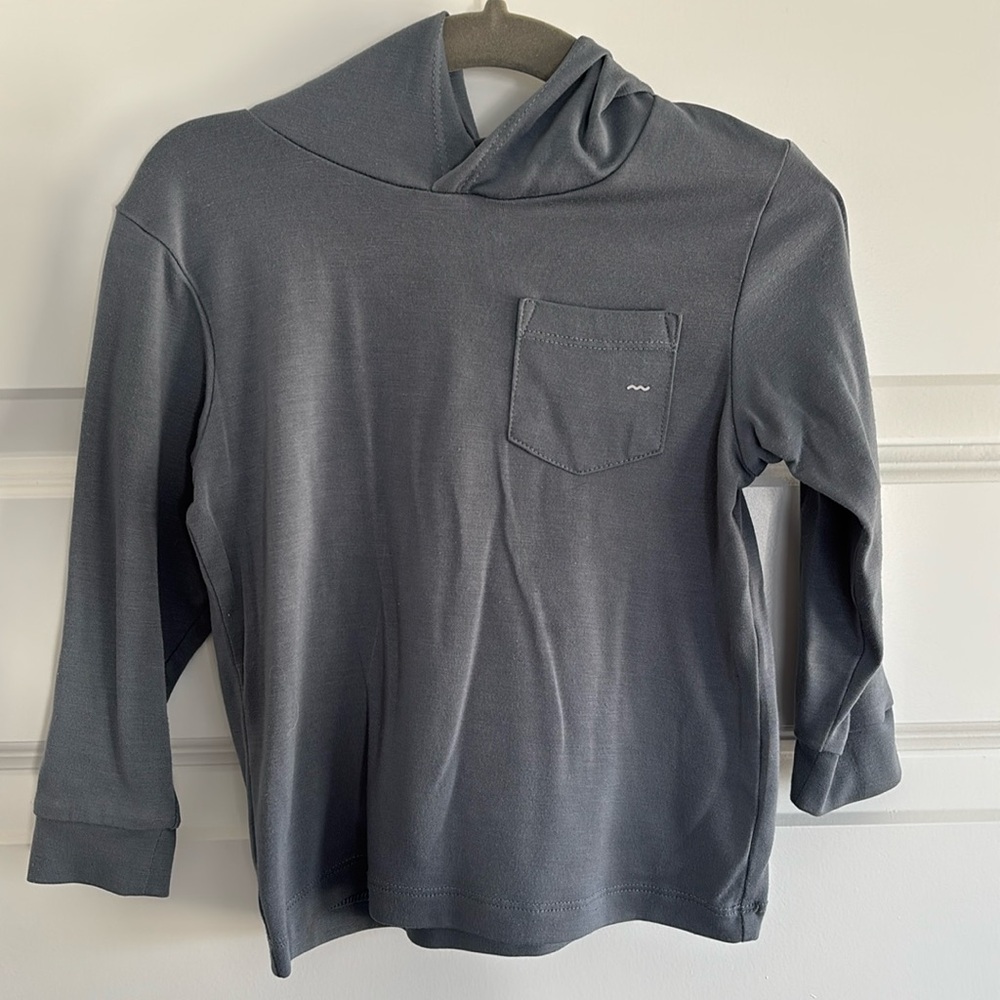 Freefly 2t Toddler Bamboo Shade Hoodie in slate blue